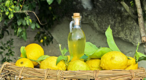 Limoncello in cesto di limoni - fonte foto Google